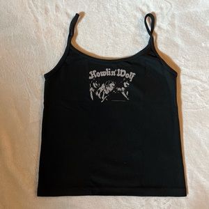 Brandy Melville Black Howlin’ Wolf Tank🖤🖤🖤
